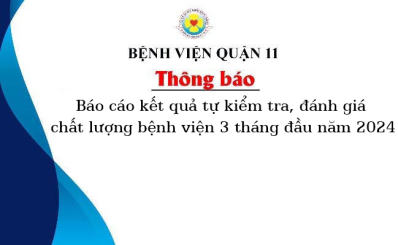 Báo cáo kết quả tự kiểm tra, đánh giá chất lượng bệnh viện 3 tháng đầu năm 2024